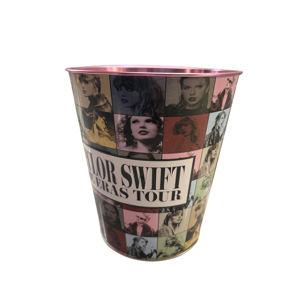 Taylor Swift Eras Tour Official Movie Merch Pink Tin Popcorn Bucket Souvenir
